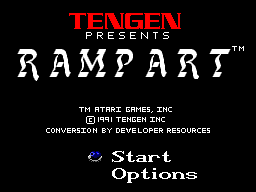 Rampart (Europe) Title Screen